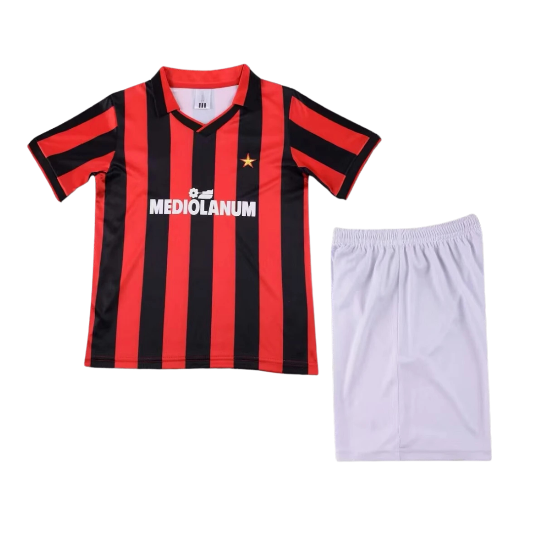 AC Milan Home 1990-1991 - KIDS SET – Retro Football Shirts