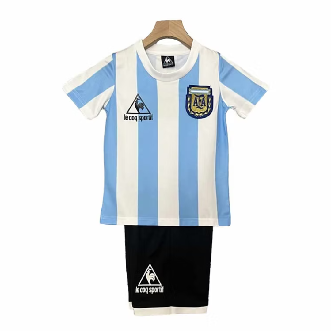 Argentina Home 1986 KIDS SET – Retro Football Shirts
