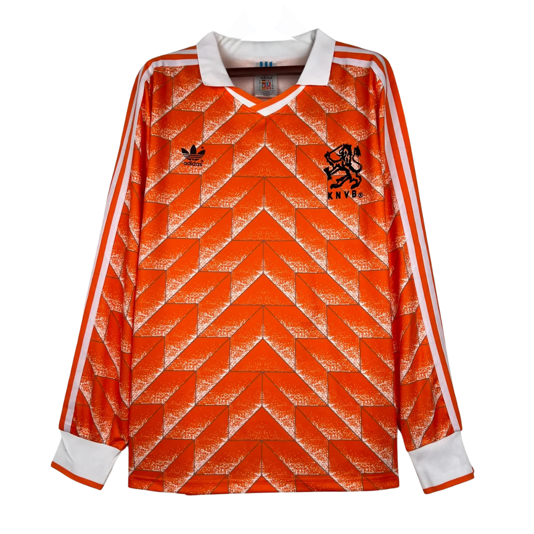 Netherlands Long Sleeve Home Shirt 1988 – Retro Football Shirts