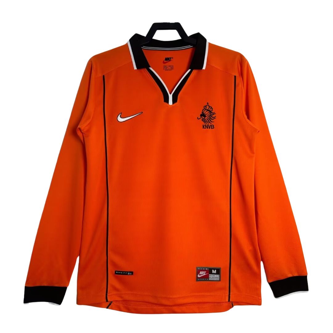 Netherlands Long Sleeve Home Shirt 1998 – Retro Football Shirts