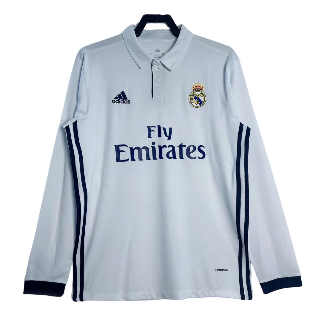 Real Madrid Long Sleeve Home Shirt - 2017-18 – Retro Football Shirts
