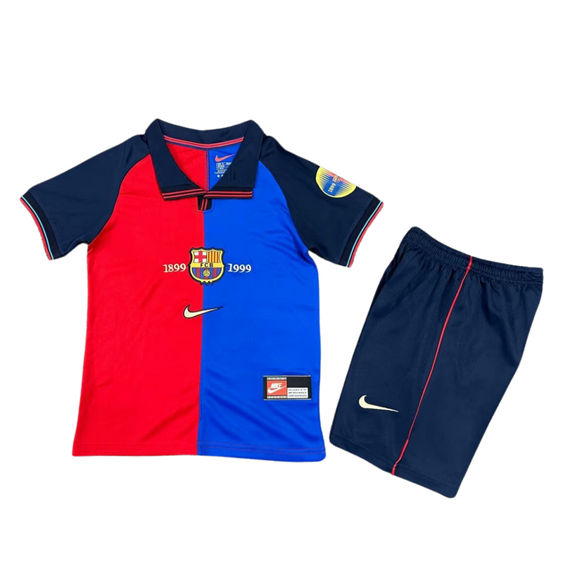 FC Barcelona Home - 1899-1999 - KIDS SET – Retro Football Shirts