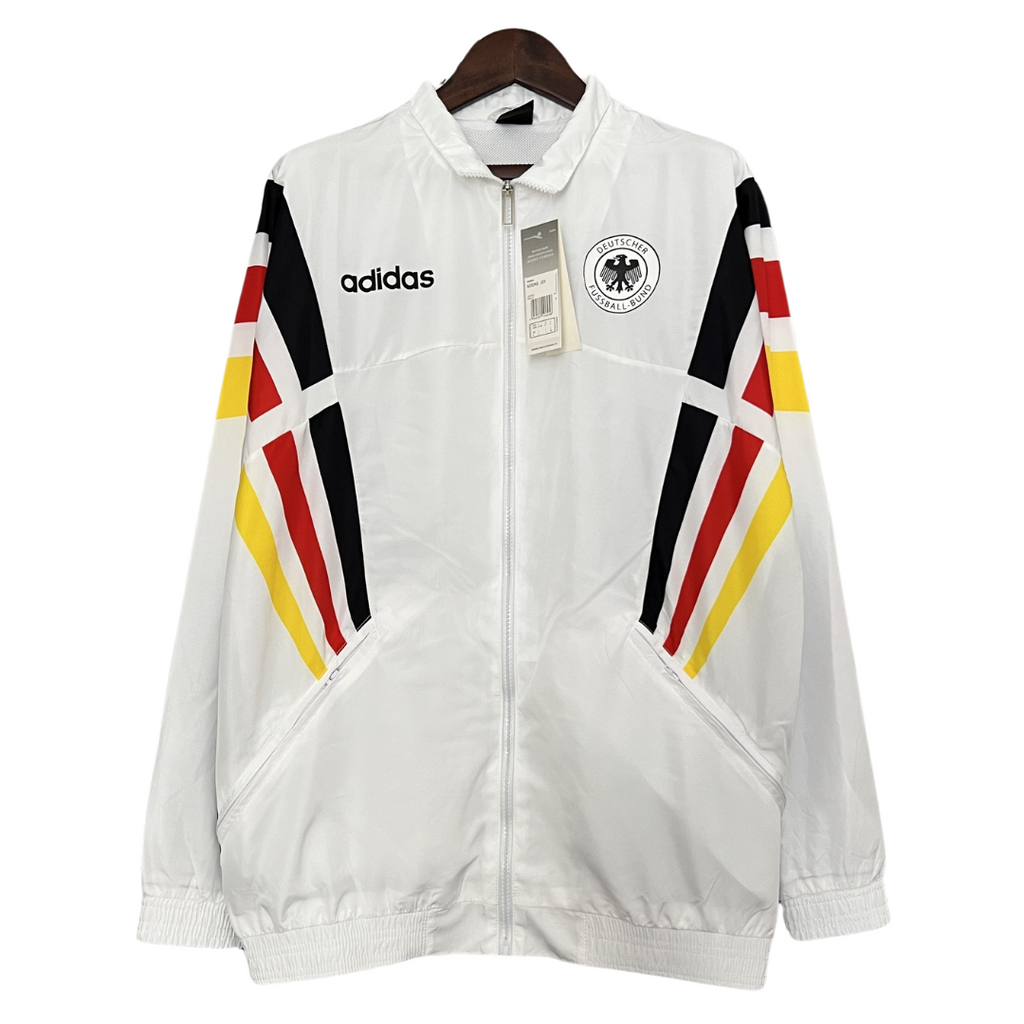 Germany Retro Windbreaker Jacket - White – Retro Football Shirts