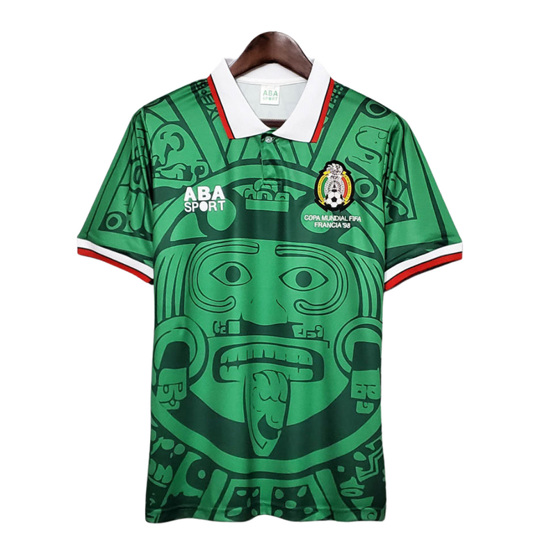 Maillot De Football Rétro Mexique 1996-1998 - Domicile Vert - Taille L - Occasion Parfaite Condition